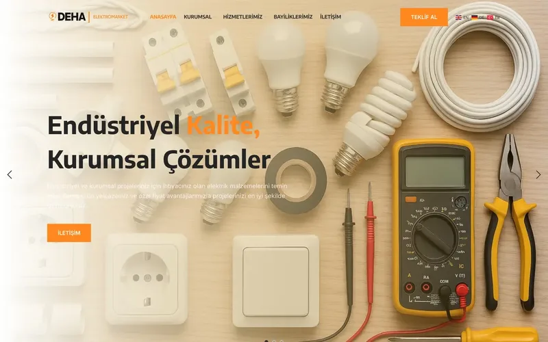 Deha Elektromarket web sitesi tasarımı