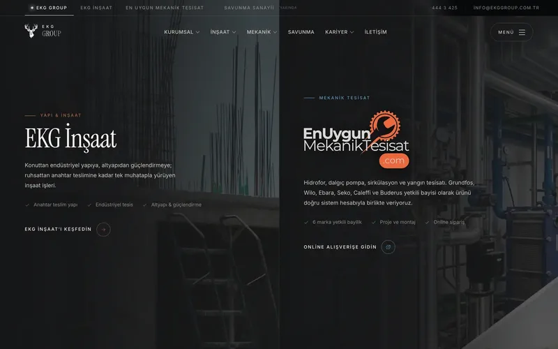 EKG Group web sitesi tasarımı