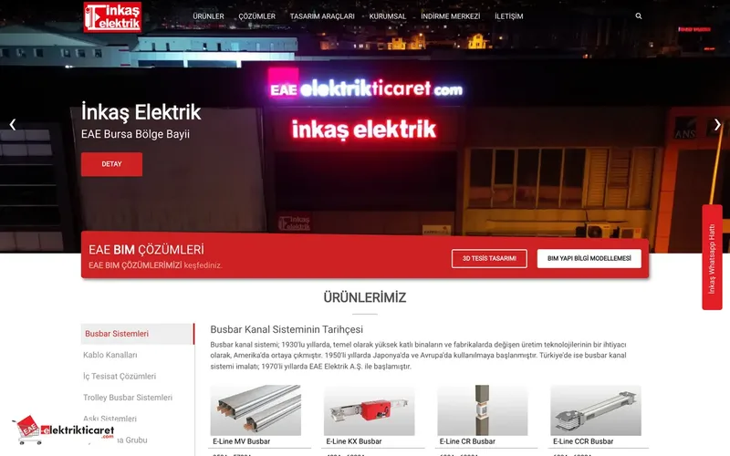 İnkaş Elektrik web sitesi tasarımı