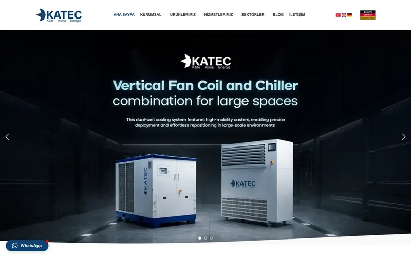 Katec Cooling web sitesi tasarımı