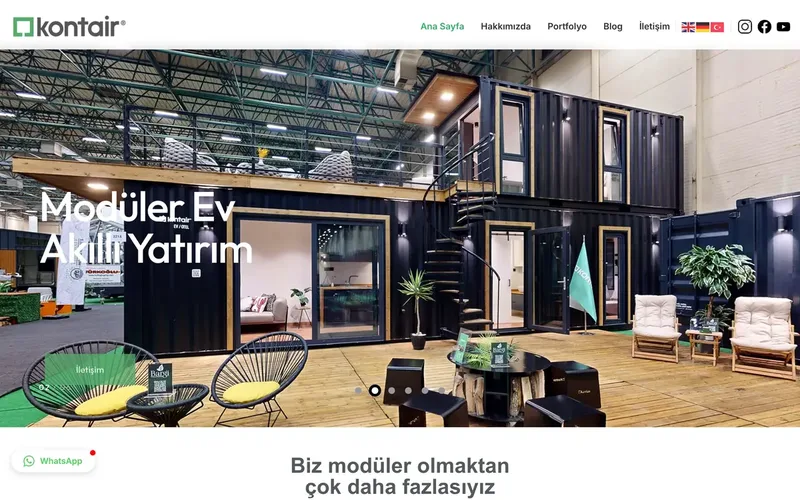 Kontair web sitesi tasarımı