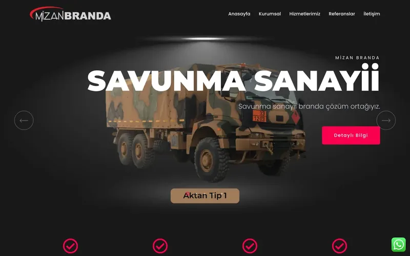 Mizan Branda web sitesi tasarımı